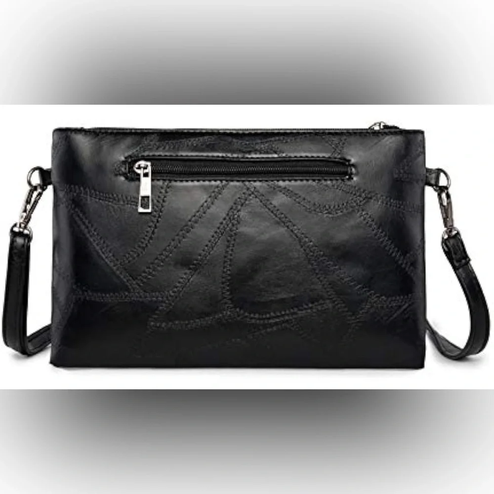 Soft Vegan Leather Studded Black Crossbody | EUC - Picture 4 of 12